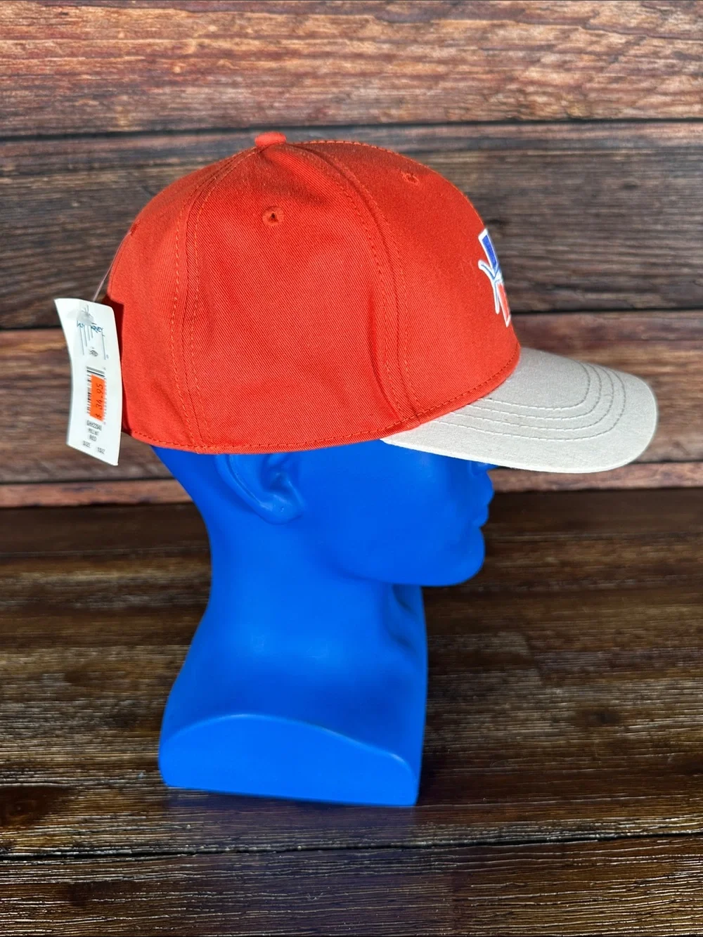 NWT! Guy Harvey Orange Snapback Cap with White Curved Brim and Embroidered Patch